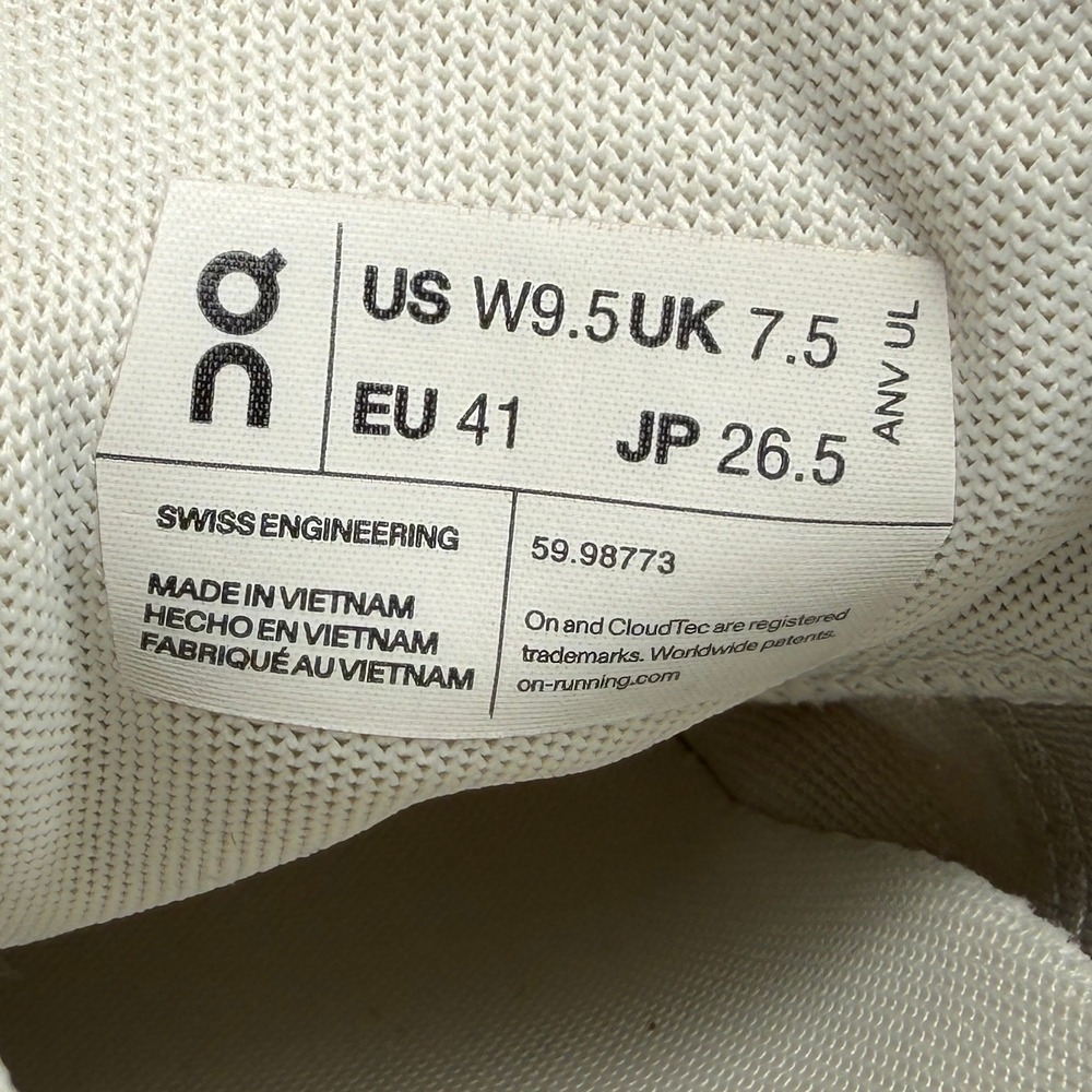 On Running Cloud 5 Shoes Women's 9.5 Pearl White Cream Athletic Training Sneaker - Picture 12 of 12